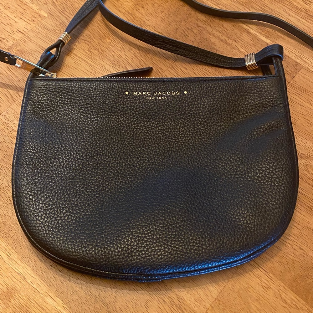 Marc Jacobs black leather zip crossbody